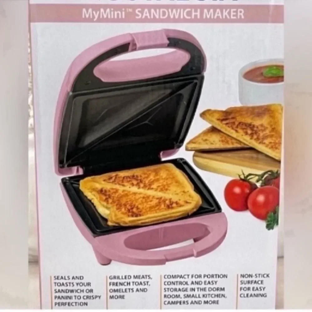 Nostalgia MyMini pink Griddle  And Mini Personal Sandwich Maker Bundle